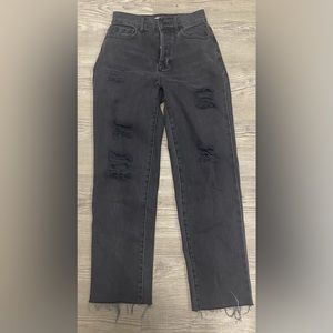 pacsun jeans women Black High Rise Straight Distressed Black Size 24